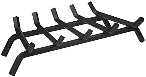 Rocky Mountain Goods Heavy Duty Fireplace Grate Solid Metal Bar Log Holder Grate with 34 Bars Rack Heater for Wood Stove with Heavy Gauge Wrought Iron Bars 27