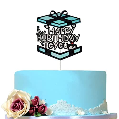 AMFIN® Cake Topper for Birthday/Gift wrap Cake Topper/Happy Birthday Decoration/Birthday Cake Toppers/Cake Topper 3D