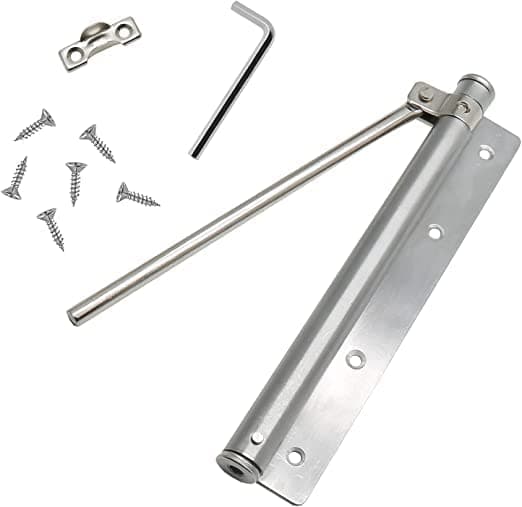 GYANSHOPPE Safety Spring Door Closer Easy to Install to Convert Hinged Doors to SelfClosing for MiddleWeight DoorAluminum Alloy Weather Stripping Draft Stopper Soft Closing