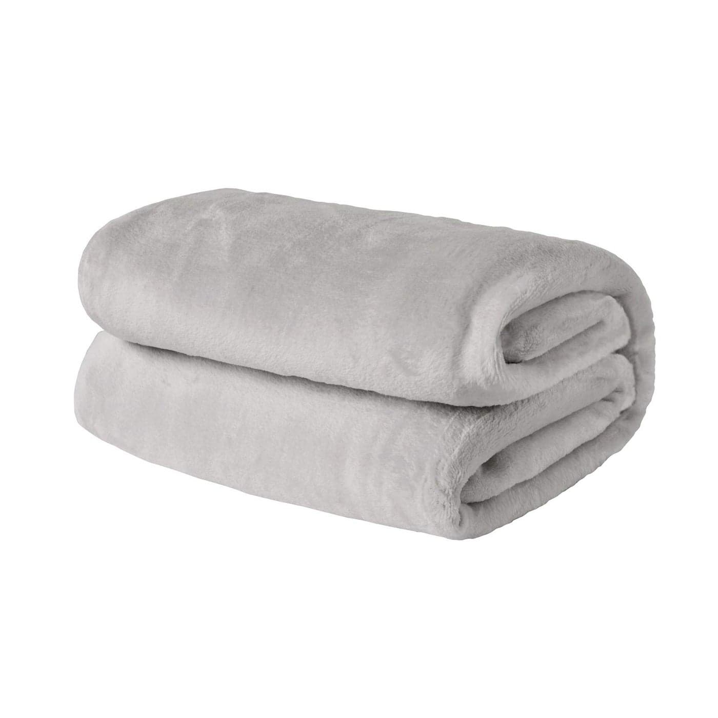 Brentfords Fleece Throw Blanket for Sofa Super Soft Warm Large Blanket for Bed Flannel Fleece Blankets Lightweight Fluffy Double Bed Throws Silver Grey 150 x 200cm