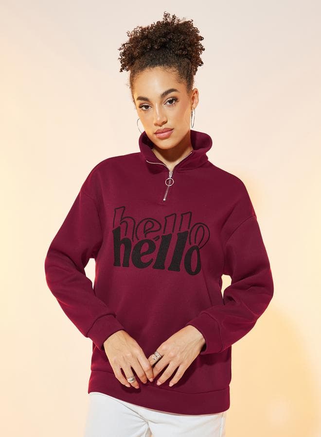Printed Oversized Sweatshirt