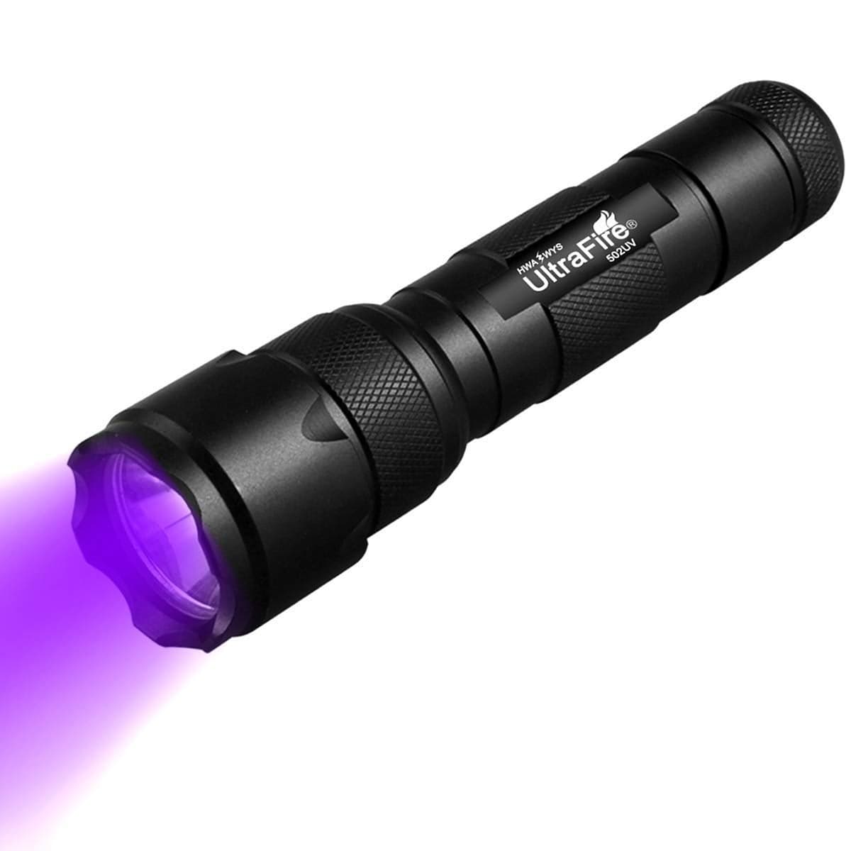 ULTRAFIRE Black Light UV Flashlight Super Power UV 395405 nm LED WF502B Blacklight Flashlights for Leak Detector Pet Urine Stain Bed Bug Not Included Batteries