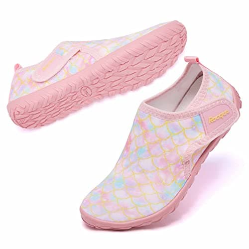 Racqua Girls Water Shoes Kids Barefoot Beach Swim Shoes Quick Dry Lightweight Boating Sport Pool Surfing Walking Aqua Shoes Little Kid Mermaid 11