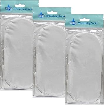 Source Healthcare Cotton Moisturising Cream Retainer Super Soft Overnight Socks 3 Pair