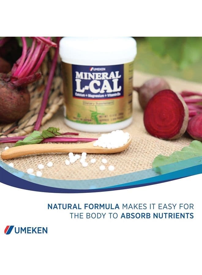 Mineral L-Cal Supplement, Large Bottle, 6 Month Supply, Enriched with Magnesium, Vitamin D3 and Minerals, 360g, 3600 Balls (Pack of 2)