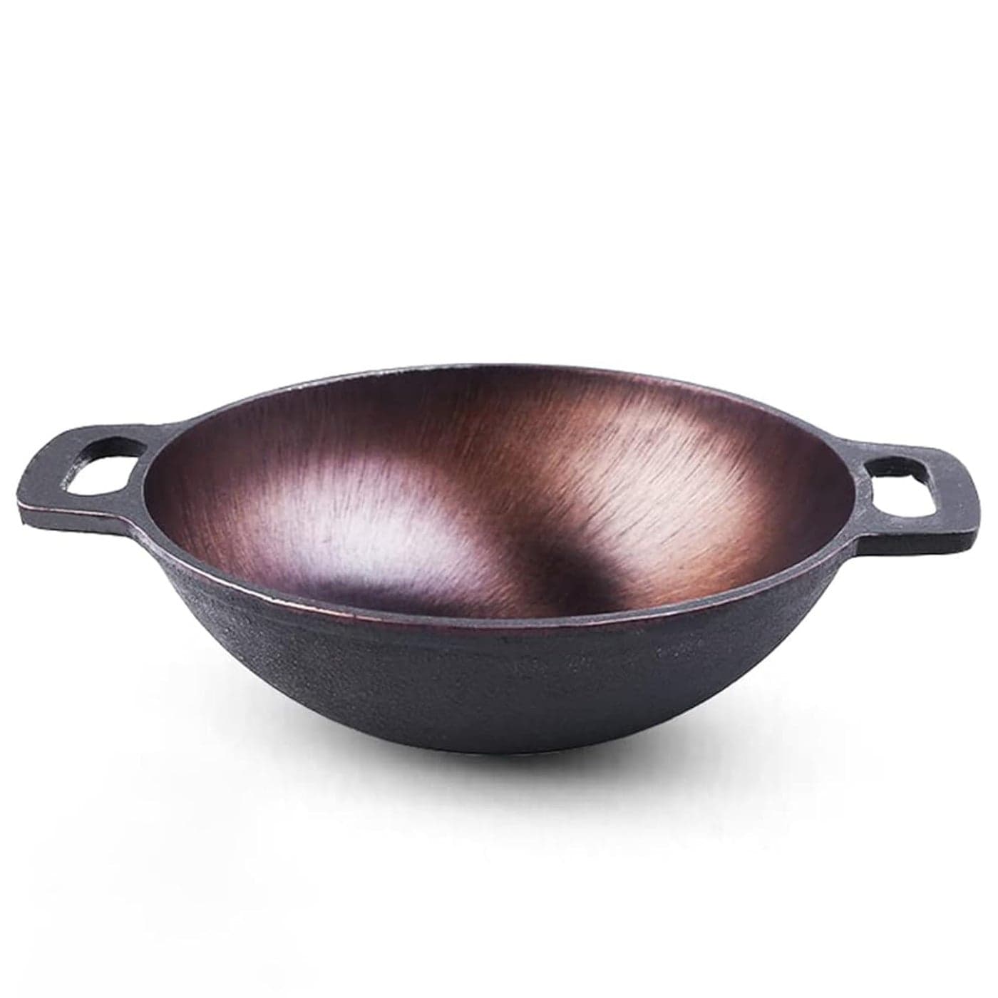 The Indus Valley Super Smooth Cast Iron Kadai for Deep Frying Small 203cm 8Inch 13Ltr 18kg Naturally Nonstick PreSeasoned Kadhai 100 Pure ToxinFree No Chemical Coating