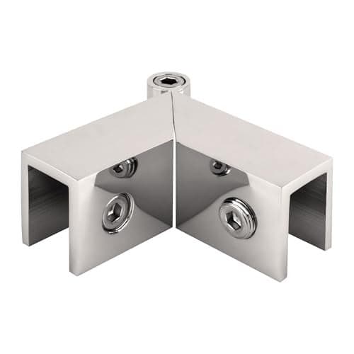 Brixwell AS0GTG91CH Chrome Adjustable Sleeve Over Glass Clamp