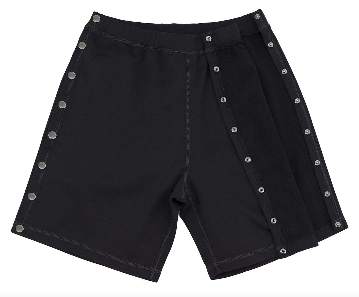 Post Surgery Tearaway Shorts - Men's - Women's - Unisex Sizing (Black, Small)