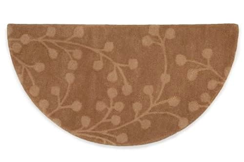 UniFlame Beige Branch Hand Tufted 100 Wool Hearth Rug