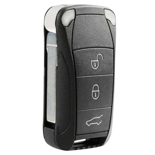 USARemote Key Fob Replacement for 2004 2005 2006 2007 2008 2009 2010 2011 Porsche Cayenne 4-Button Keyless Entry Remote Flip Key KR55WK45032 KR55WK45022 267-104-187