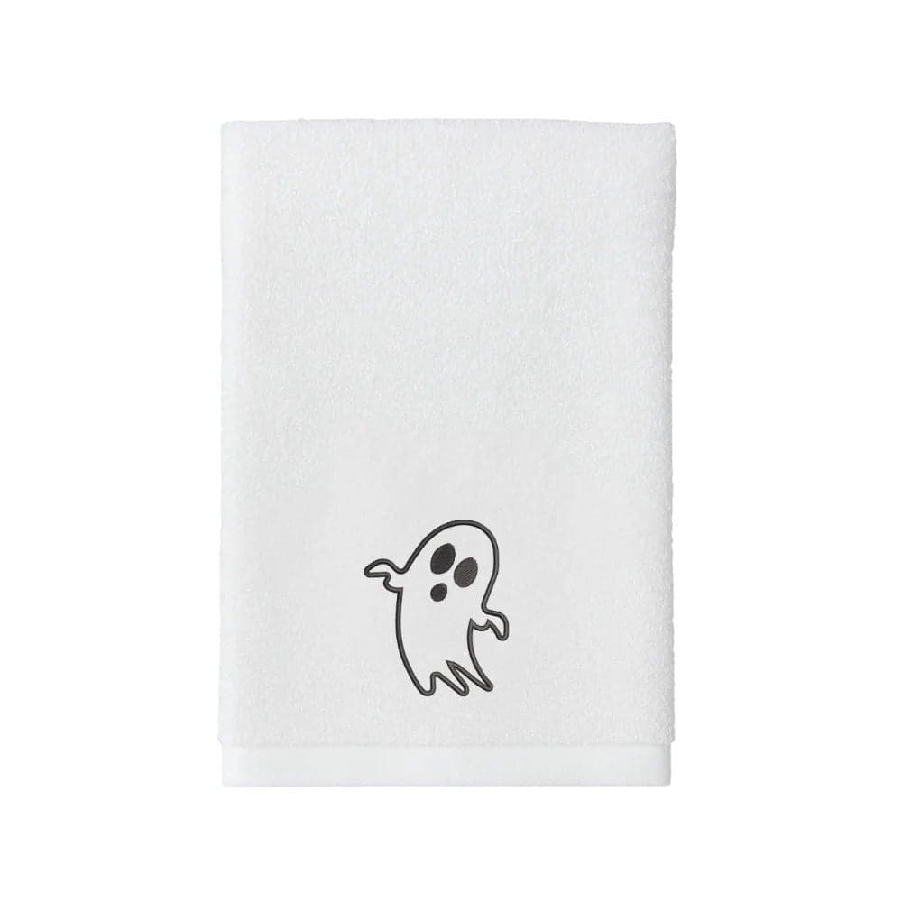Iris Embroidered For You Bath Towel 70 x 140 Cm 600 Gsm White 100% Cotton Halloween Ghost Set of 01