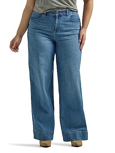 Lee Womens Legendary High Rise Trouser Jeans, Elevated Retro, 10 US
