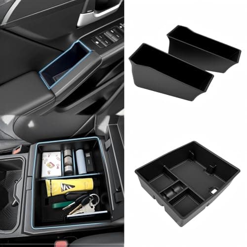 Titibett Console Organizer Door Trays Fit for 2024 2025 2026 Toyota Tacoma Center Console Storage Front Door Handle Insert Compatible with Tacoma Interior Accessories Armrest Box 3PCS