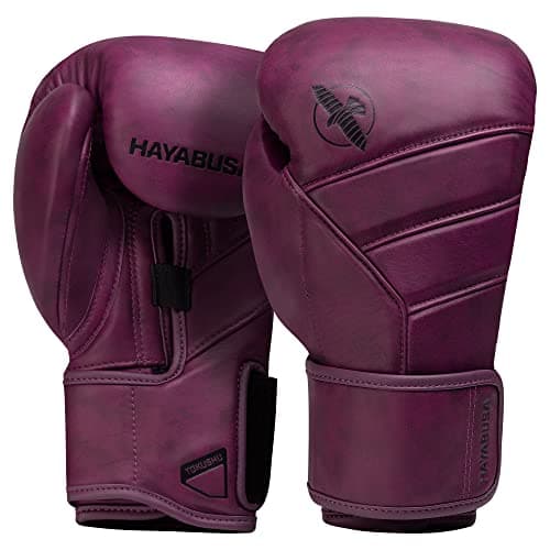Hayabusa T3 LX Leather Boxing Gloves Men and Women for Training Sparring Heavy Bag and Mitt Work - Wine, 12oz
