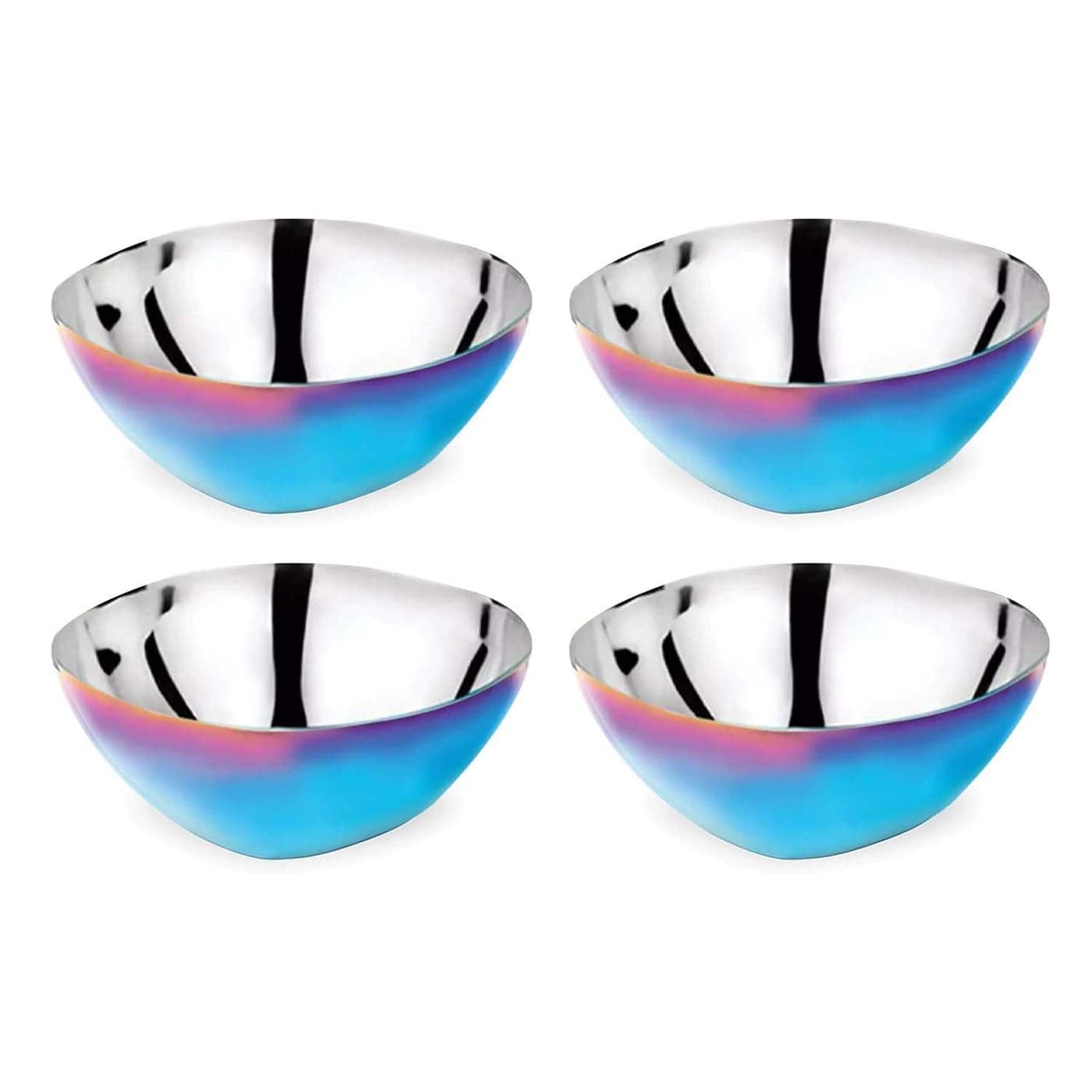 Ahimsa Stainless Steel Bowls for Kids Pediatrician Designed 12oz Toddler Bowl Non Toxic Stainless Steel Snack Bowls Set Non Plastic Kids Bowl Dishwasher Safe Set of 4 Blue
