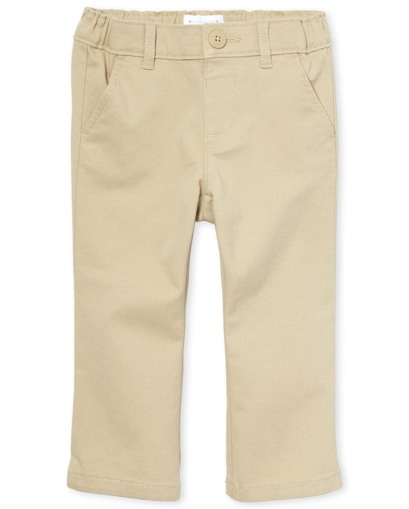 The Children's Place Baby Girls and Toddler Girls Bootcut Chino Pants, Sandy, 3T
