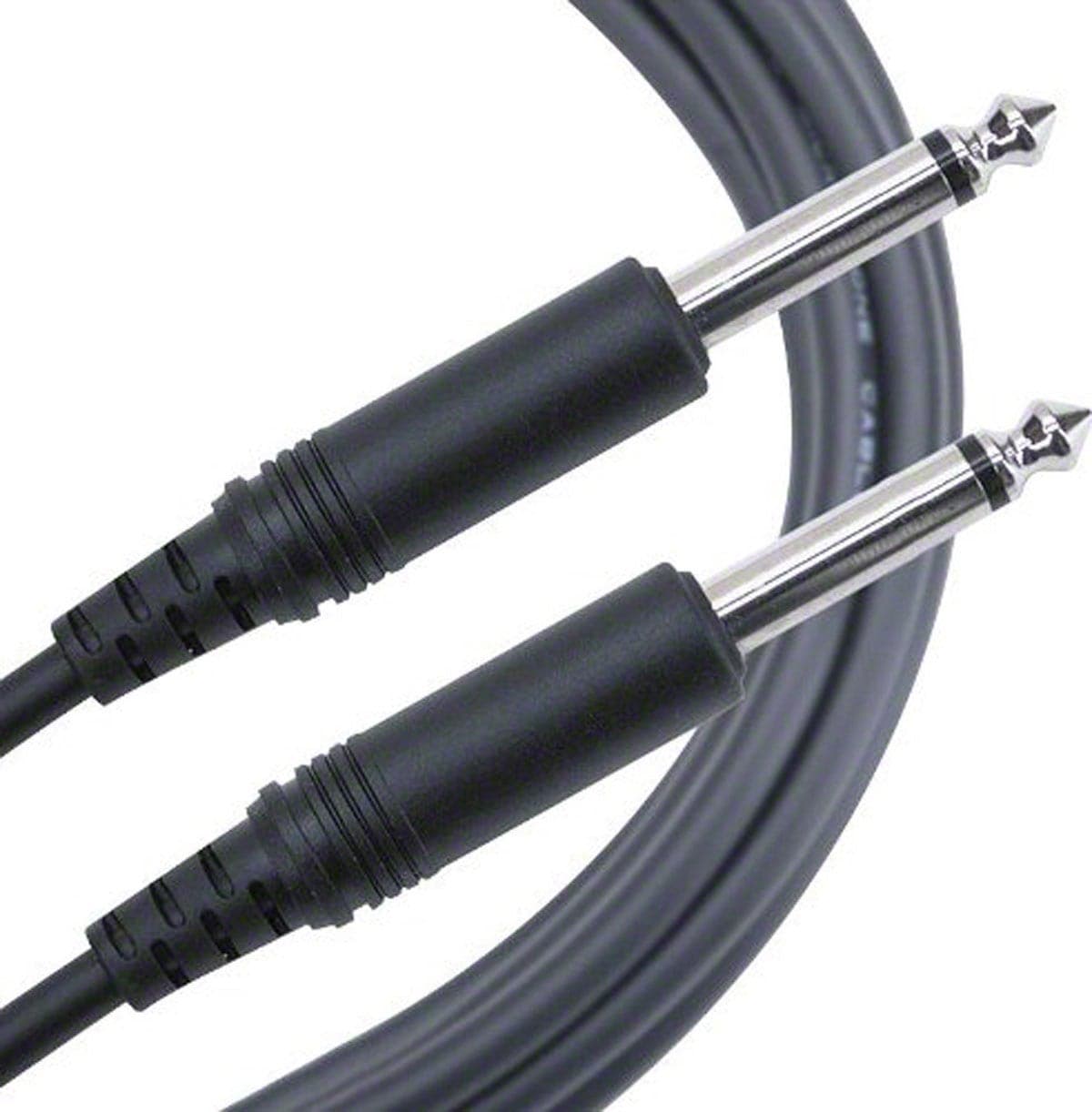 Mogami PURE PATCH PP-20 Professional Audio Cable, Unbalanced 1/4" TS Male Plugs, Nickel Contacts, Straight Connectors, 20 Foot