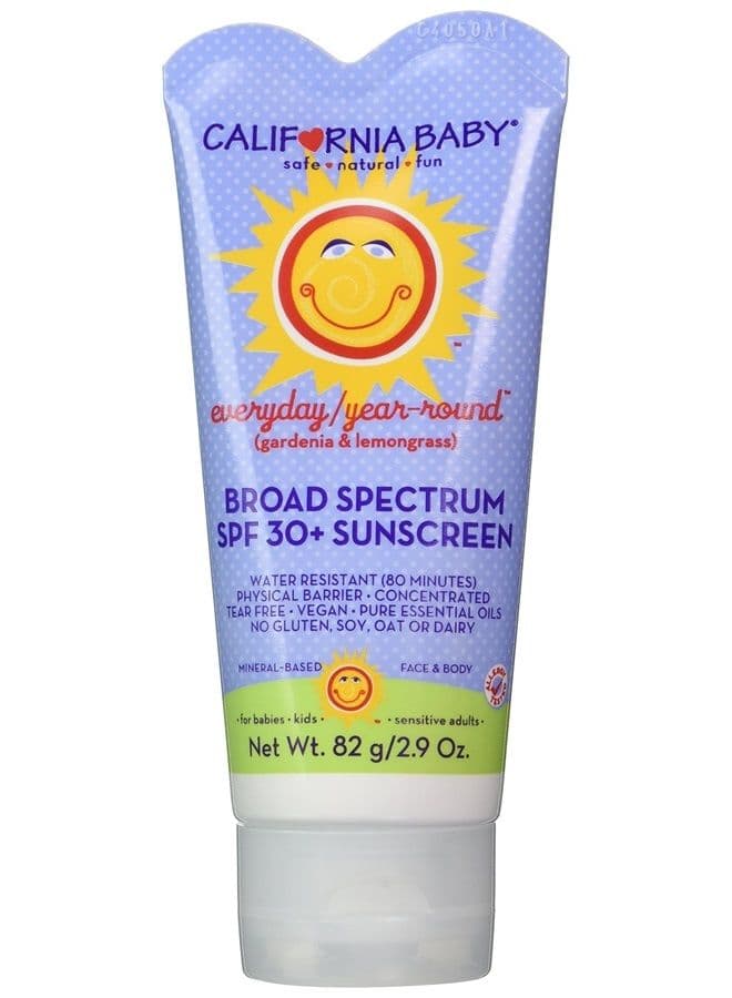 SPF30+ Sunscreen Lotion, Everyday/Year Round, Water Resistant and Hypo-Allergenic, 2.9 Ounce