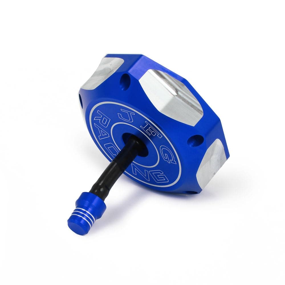 YSMOTO Dirt Bike Gas Fuel Tank Cap With Air Vent Hose for DRZ50 DRZ70 RMZ250 DRZ125 DRZ400 LTR450 LTZ400 LTZ250 TC250 TE250 SM250R Grizzly300350450 Banshee350 And More Dirt Pit Bike ATV Blue
