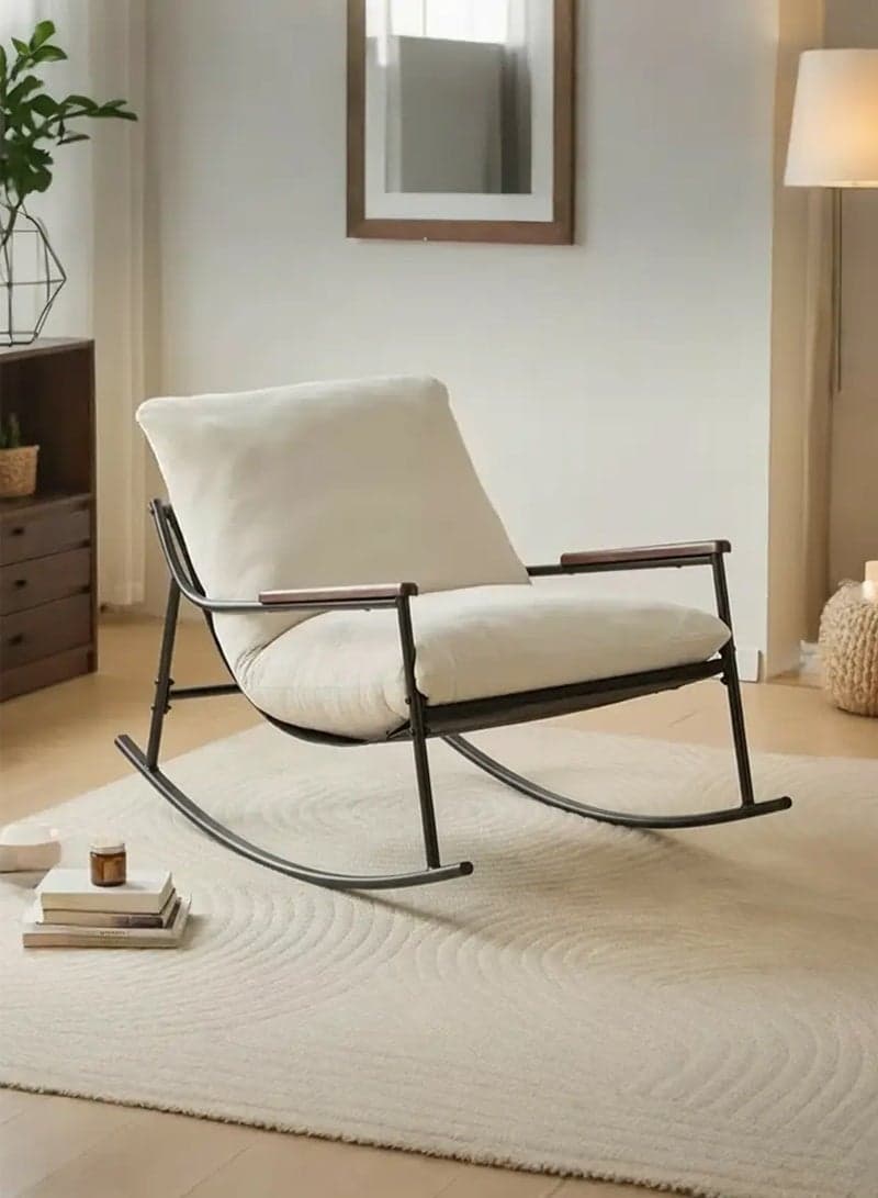 Modern Accent Chair Arm Chair Rocking Chair with Metal Frame