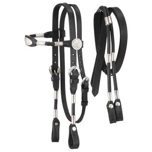 Tough 1 Miniature Poco Headstall with Reins, Dark Oil
