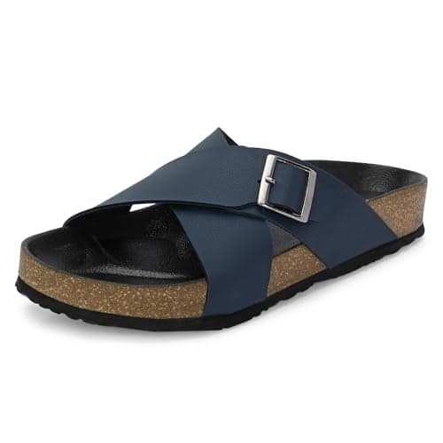 Centrino Sandals for Men | Berkin-Style Slip-On Casual Sandal with Open Toe Design | Comfortable PU Footbed, Arch Support & Lightweight On-Grip Sole for Outdoor Wear (7311)