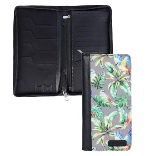 HAMELIN Unisex Vegan Leather Passport Holder |RFID Blocking Technology|Passport Holder For Family 4|Travel Organiser,Pasport Pouch Case for Men,Women|4 Pasport Cover Slots & 8 Card Slots|Lilac Flutter