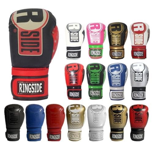 Ringside Apex Flash Sparring Gloves, IMF-Tech Boxing Gloves with Secure Wrist Support, Synthetic Boxing Gloves for Men and Women, Black and Red, 14 Oz