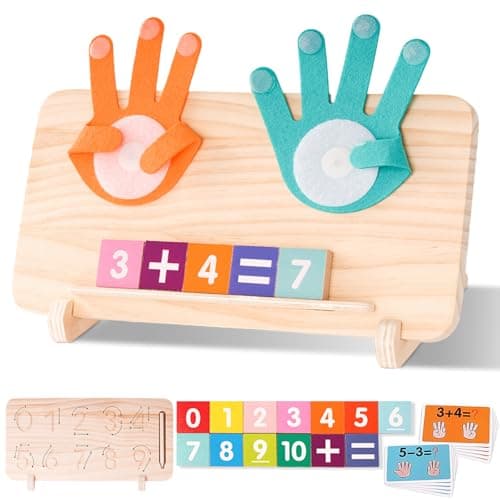 Hirger Preschool Learning Toys for Toddlers 24 Educational Math Manipulatives Number Counting Blocks for Kids Montessori Toy for 3 4 5 6 Year Old Boys Girls Birthday Gifts