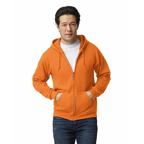Gildan Adult Fleece Zip Hoodie Sweatshirt, Style G18600, Multipack, Safety Orange (1-pack), XX-Large