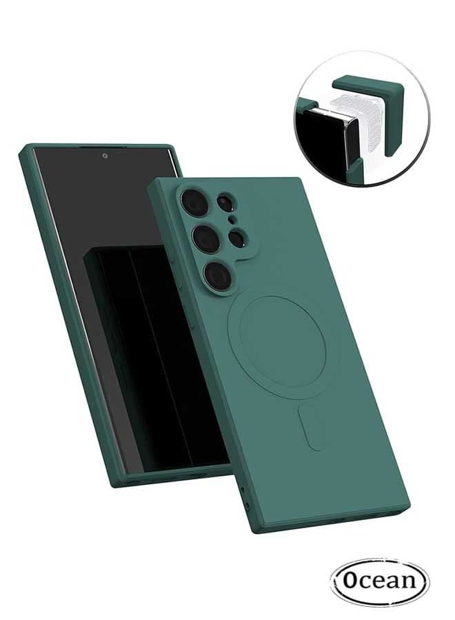 Samsung Galaxy S23 Ultra Case (Green), Ultra-Thin Liquid Silicone Skin Protection Phone Case, Military Grade Anti Drop,Compatible With MagSafe Wireless Charging for Samsung Galaxy S23 Ultra