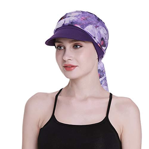 Cowboys Caps for Cancer Women Winter Headwear Scarves Chemo Hair Loss Purple
