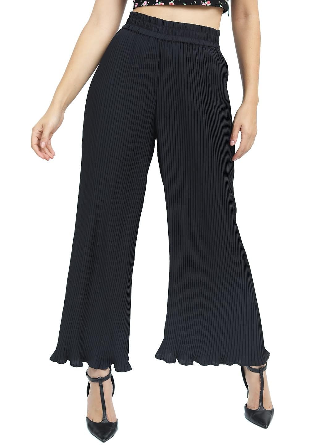 Tokyo Talkies Womens Pleated Wide Leg Pant