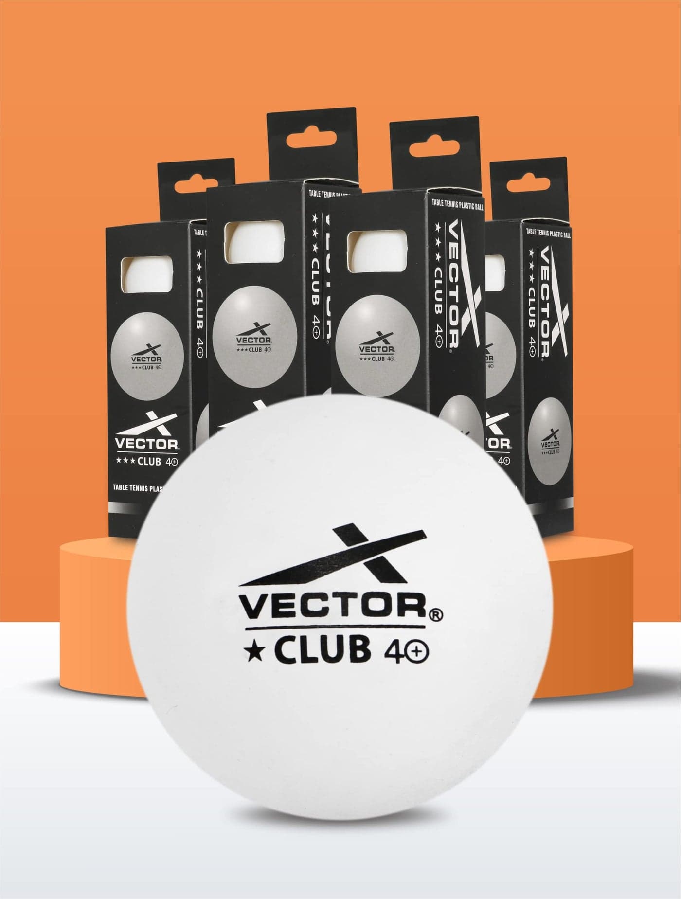 Vector X Club 1 Star Premium ABS Plastic Table Tennis Balls Pack of 12 Pcs.| High Performance TT Balls for Professional Matches and Training | Ideal for Adults & Kids (White) - 4 Box