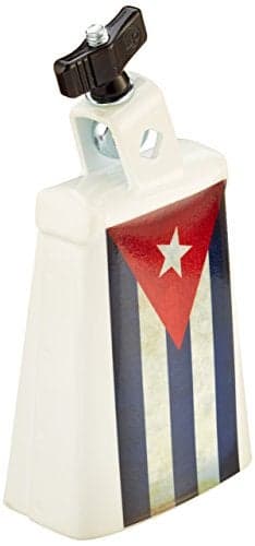 Latin Percussion Collect-A-Bell Cowbell, White with Cuban Flag Graphic Art, 5" (LP20NY-QBA3)