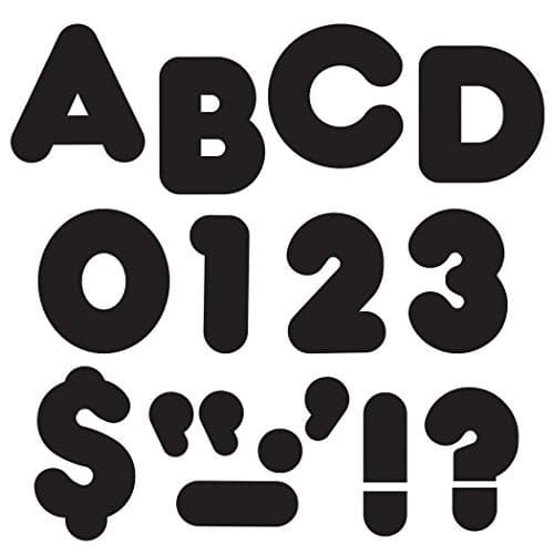 TREND enterprises, Inc. Black 4" Casual Uppercase Bulletin Board Ready Letters