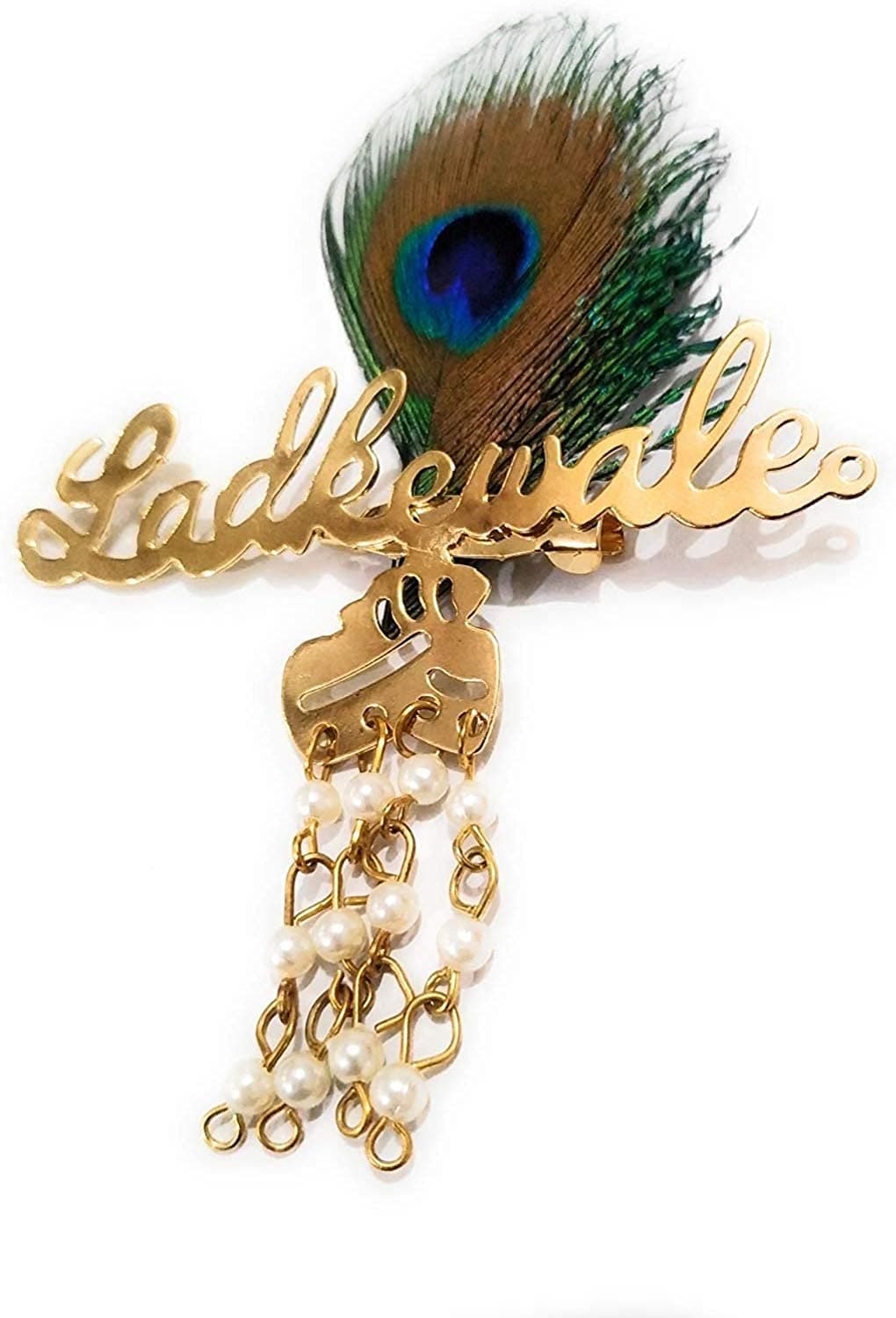 Sanvatsar Ladkewale/Betewale/Mundewale/Dulha Morpankh Gold Plated Brouch/Brooch/Brooches Pin Pack for Men & Women (30 Brooch)