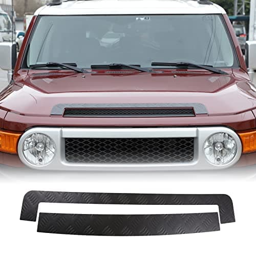 Car Hood Vent Trim Fit Toyot FJ Cruiser 20072021 Car Front Engine Hood Air Intake Grille Cover Hood Molding AntiScratch Hood Guard Hood Front Protect Panel Cover Hood Bezel Trim Sticker Accessories