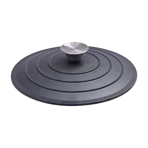 Wonderchef Forza Pre-Seasoned Cast-Iron Kadhai Lid|24cm|Kadai/Kadhai for Cooking and deep Frying|Naturally Non-Stick|Lifetime Exchange Warranty|Healthy cooking with benefits of iron|Slow cooking