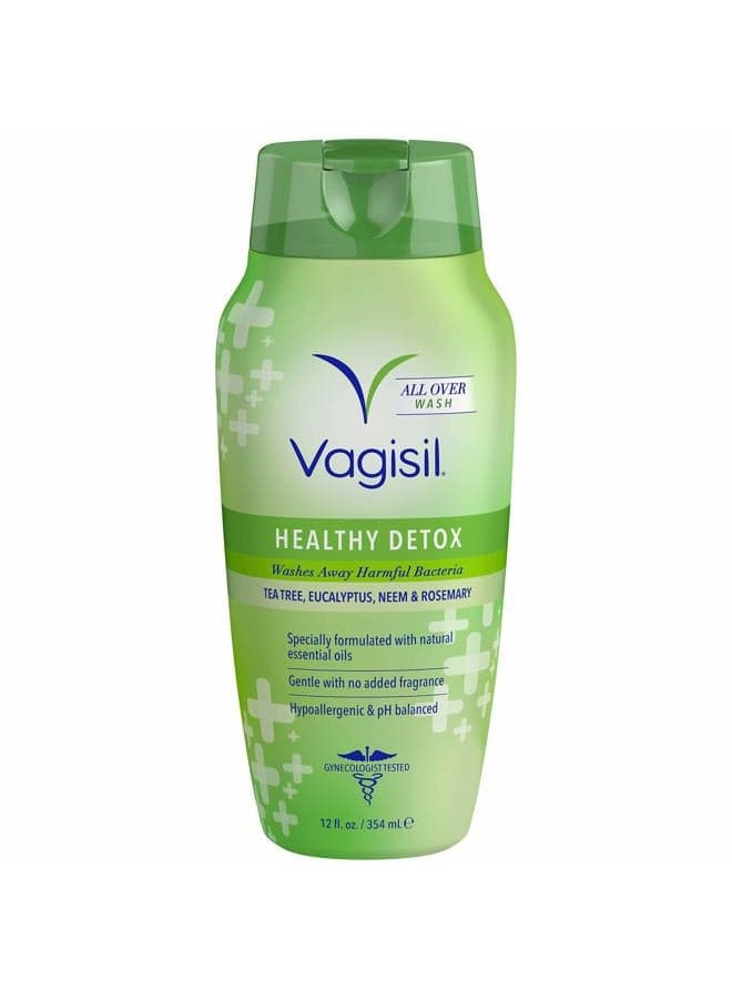 Feminine Wash for Intimate Area Hygiene, Healthy Detox, All Over Body Wash for Women, Gynecologist Tested, Hypoallergenic and pH Balanced, 12 Fl Oz (Pack of 1)