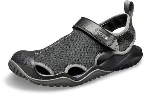 Crocs Swiftwater Mesh Deck Sandal Black 8 M
