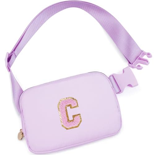 Uygafly Birthday Gifts for 6 7 8 9 10 11 12 13 Year Old Girls,Fanny Pack Belt Bag Crossbody Bags for Women Girls Kids,Fashion Waist Packs Cute Teen Trendy Stuff Travel Essentials | Lavender,C