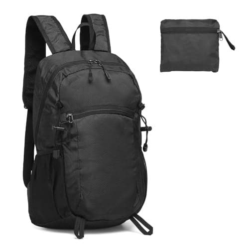 SUIKIHUM 20L Small Hiking Daypack for Women Men Foldable Packable Backpack Lightweight WaterRepellent Travel Daypack for Camping Outdoor Black