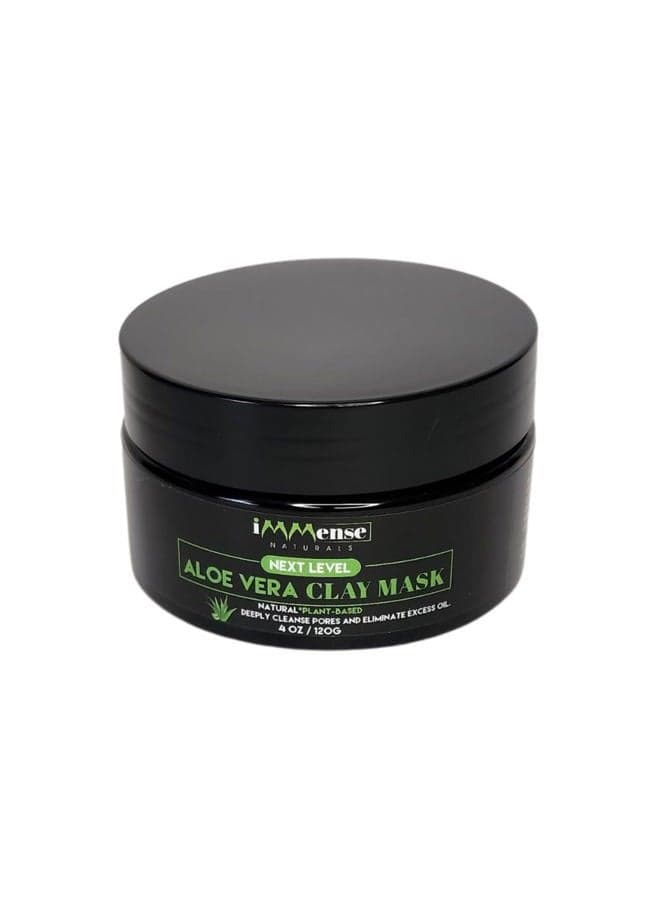 Clay Mask for Face, Aloe Vera Plant-Based Skin Care with Vitamin C and Moisturizing Deep Pore Cleanser, Facial Mask for Controlling Eczema, Oily & Dry Skin and Acne. Men and Women