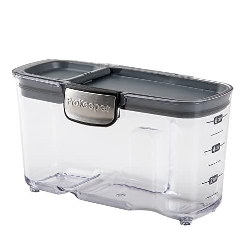 ProKeeper+ by Progressive International Clear Plastic Airtight Food Baker's Kitchen Storage Organization Container Canister Set with Magnetic Accessories (Cereal 1.5-Quart)