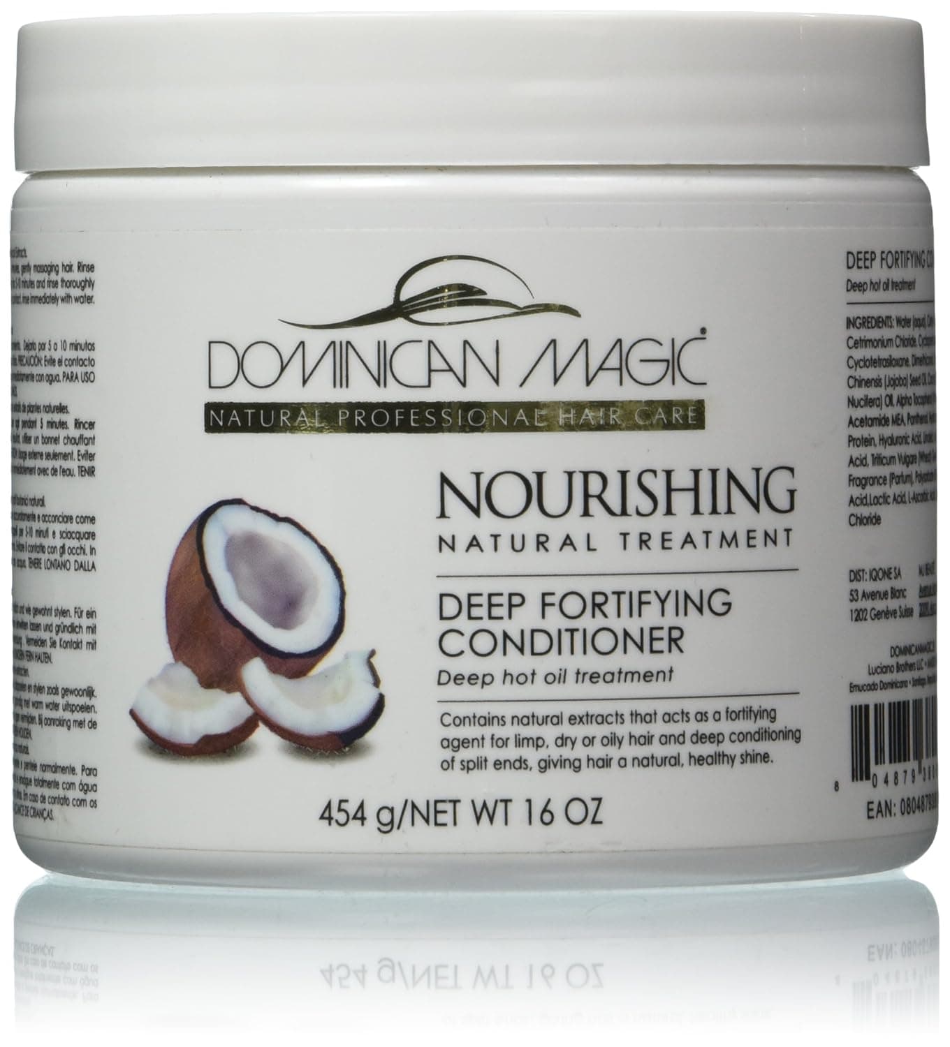 DOMINICAN MAGIC Nourishing Deep Fortify Conditioner 16oz Intensive Repair Hydration for Dry Damaged or Curly Hair Strengthens Softens Restores Shine