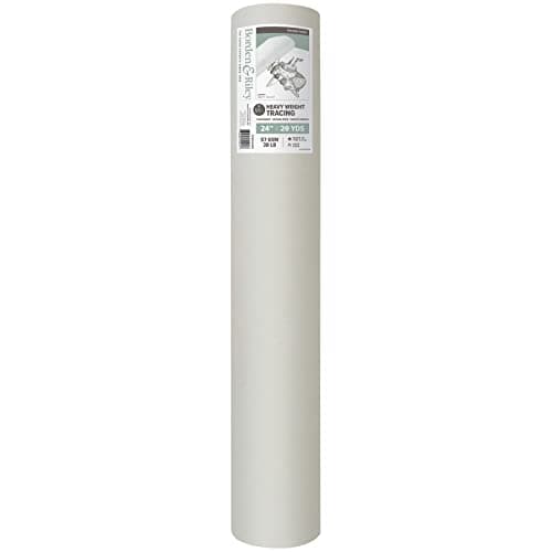 Borden & Riley 24" x 20 Yards #51H Heavyweight Tracing Paper Roll, 57 GSM/38 LB, 1 Roll Each (51HR242000), White