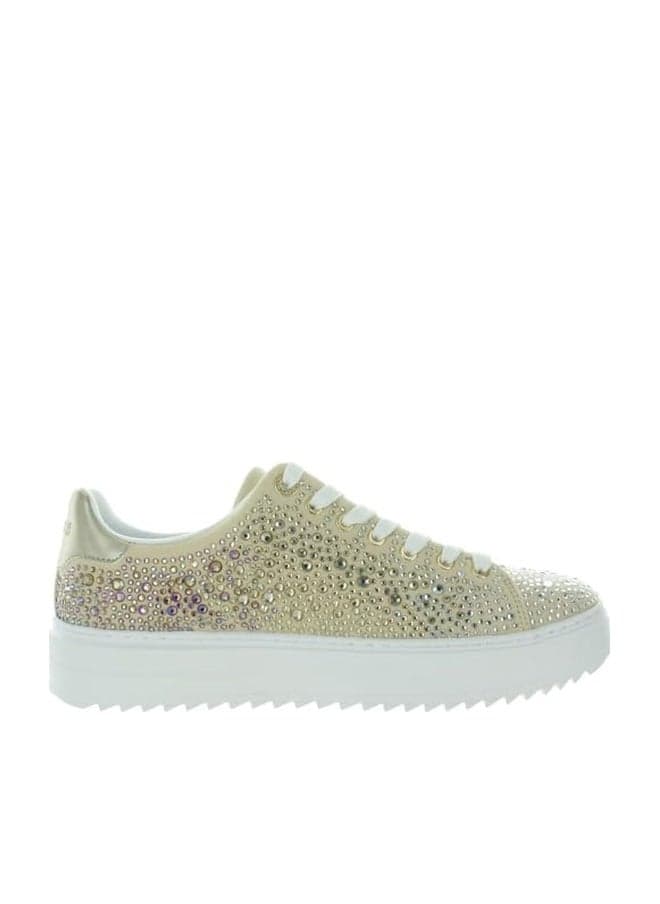 GUESS Women's DENESA Sneaker, Gold 710, 9.5