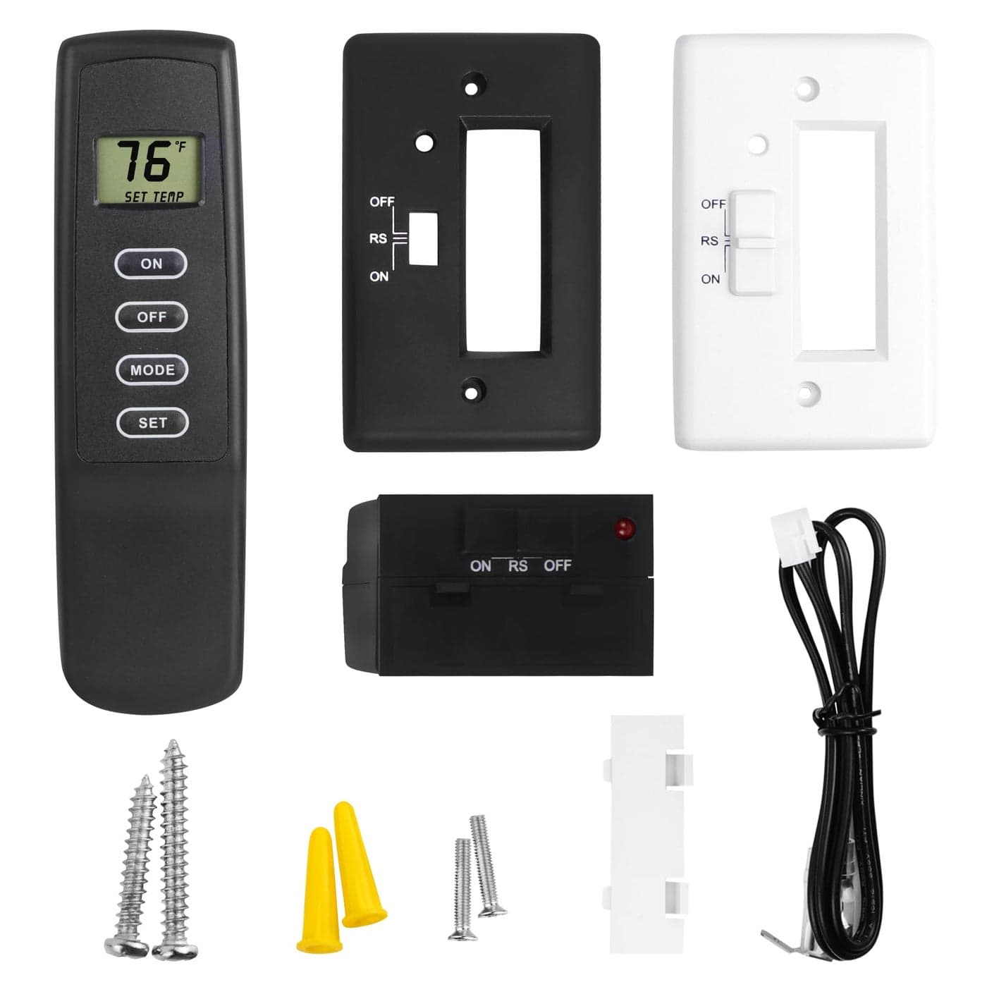 Upgrade Fireplace Remote Control Thermostat Kit fit for skytech ambient majestic monessen vermont ect Millivolt Gas Valve Fireplaces and StovesBlue Backlight Buzzer3 Year Warranty WITHOUT BATTERY