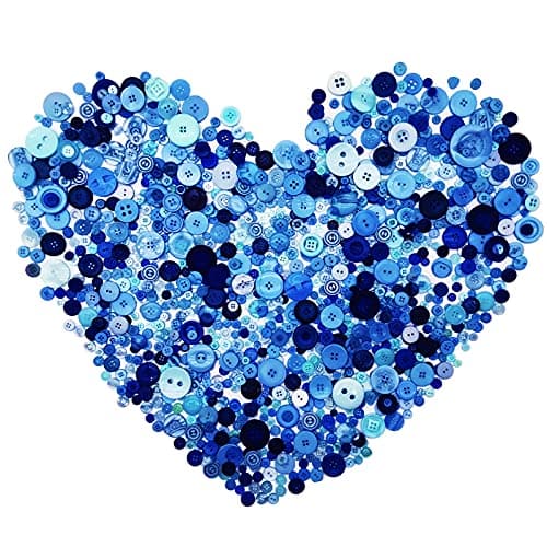 600700Pcs Light Blue Buttons for Crafts Bulk Assorted Size Blue Craft Button Assortment for DIY Crafting Festival Decoration Party Decor